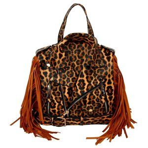 Leopard Motorcycle Jacket Backpack